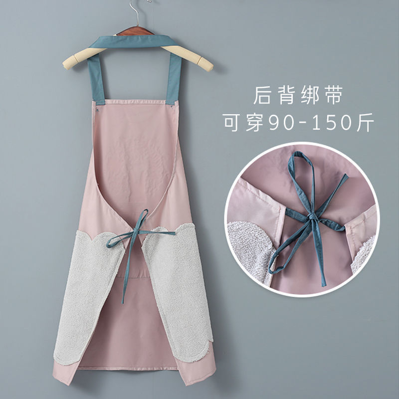 Apron Waterproof Dirty Coral Fleece Hand Towel Apron Garland Rabbit Kitchen Apron Halter Apron Apron
