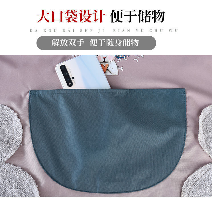 Apron Waterproof Dirty Coral Fleece Hand Towel Apron Garland Rabbit Kitchen Apron Halter Apron Apron