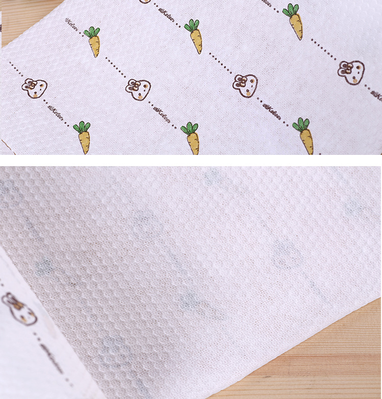 Printed Kitchen Dishwashing Paper Oil-Absorbing Paper Dish Paper Towel Washable Roll Paper Kitchen Special Paper Cloth