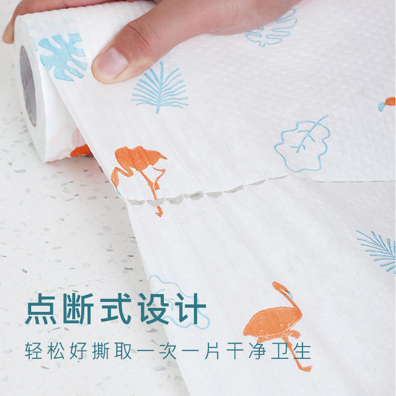 Printing Disposable Lazy Rag Wet and Dry Cleaning Cloth Kitchen Dish Towel Non-Woven Disposable Lazy Rag