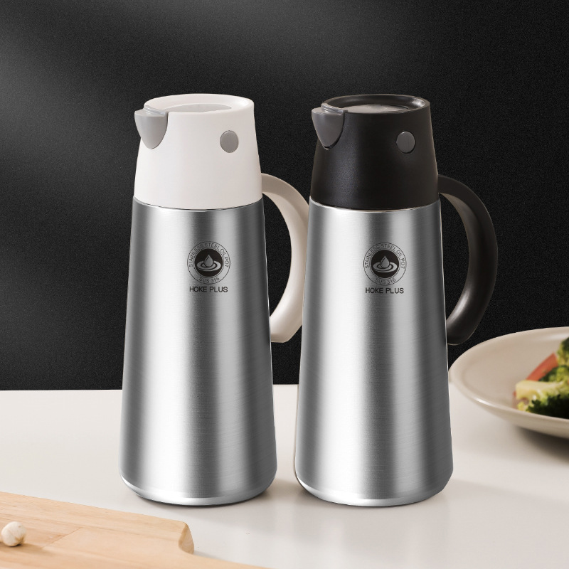 316 Stainless Steel Kitchen Vinegar Pot Soy Sauce Vinegar Seasoning Bottle Glass Oiler Household Oil Bottle Non-Leaking Oil Tank Manufacturer