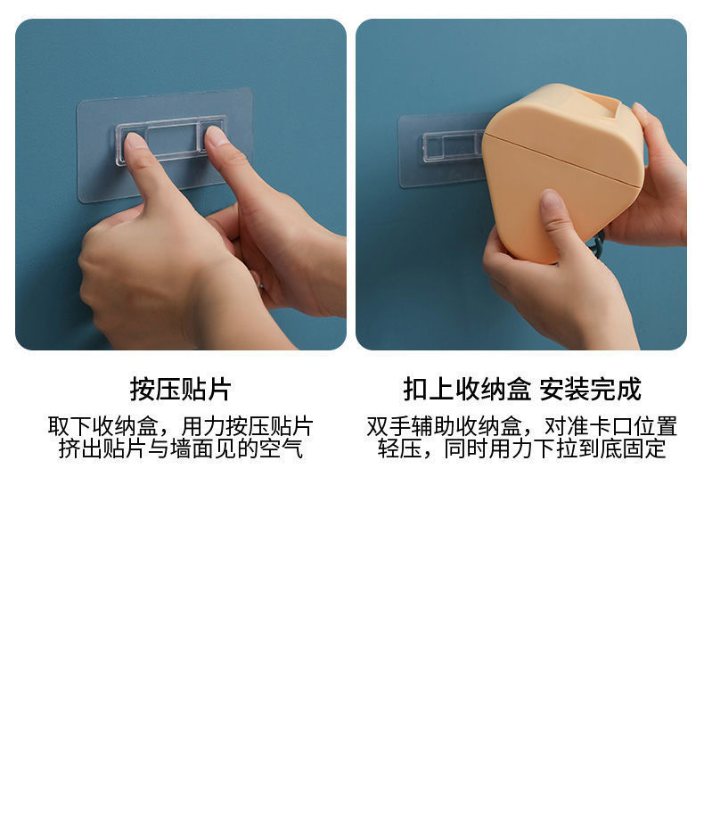 Multifunctional Kitchen Towel Rack 4 Hooks Punch-Free Seamless Roll Paper Plastic Wrap Wall-Mounted Shelf Tissue Storage