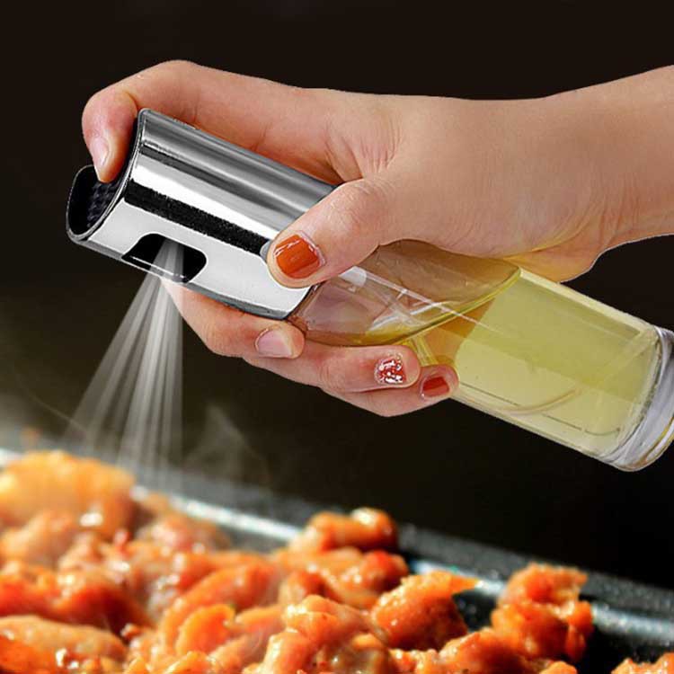 Fuel Injector Household Glass Oil &amp; Vinegar Bottle Kitchen Press Type Oil Dispenser Food Grade Barbecue Seasoning Bottle