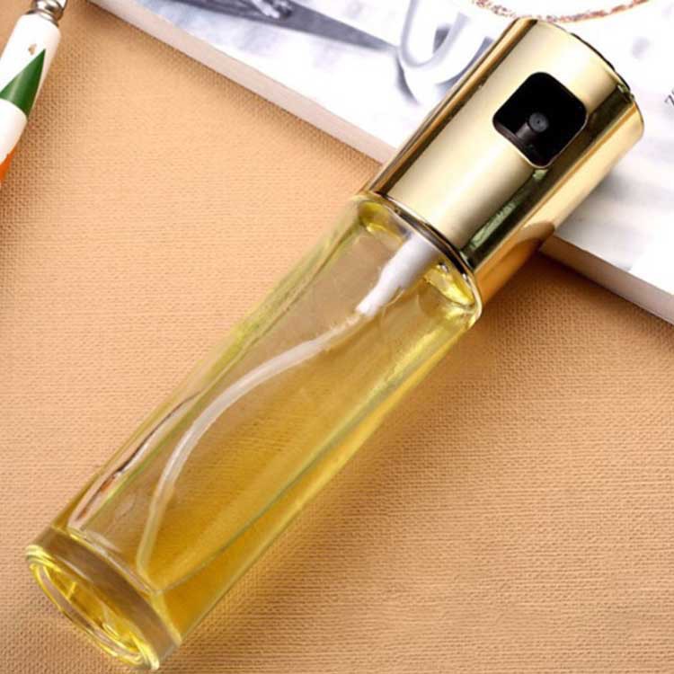 Fuel Injector Household Glass Oil &amp; Vinegar Bottle Kitchen Press Type Oil Dispenser Food Grade Barbecue Seasoning Bottle