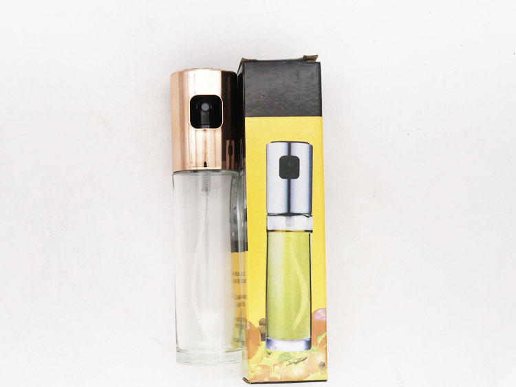 Fuel Injector Household Glass Oil & Vinegar Bottle Kitchen Press Type Oil Dispenser Food Grade Barbecue Seasoning Bottle