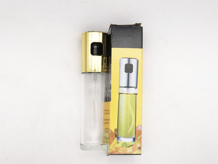 Fuel Injector Household Glass Oil & Vinegar Bottle Kitchen Press Type Oil Dispenser Food Grade Barbecue Seasoning Bottle