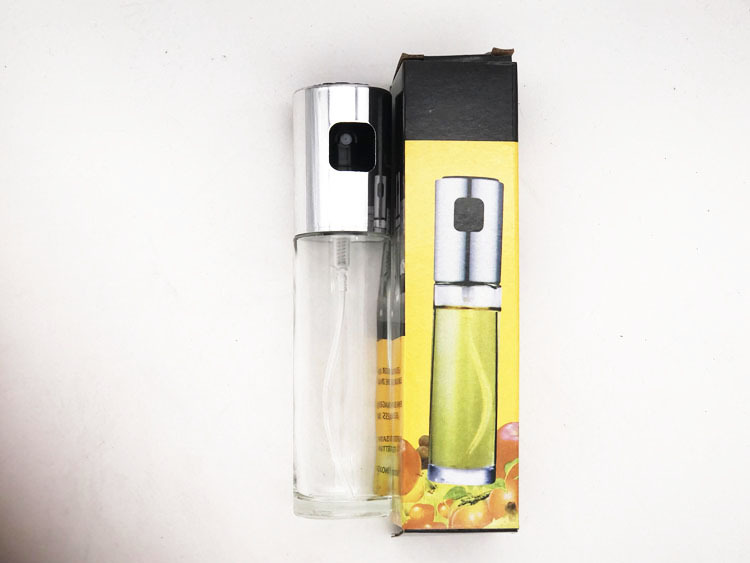Fuel Injector Household Glass Oil & Vinegar Bottle Kitchen Press Type Oil Dispenser Food Grade Barbecue Seasoning Bottle