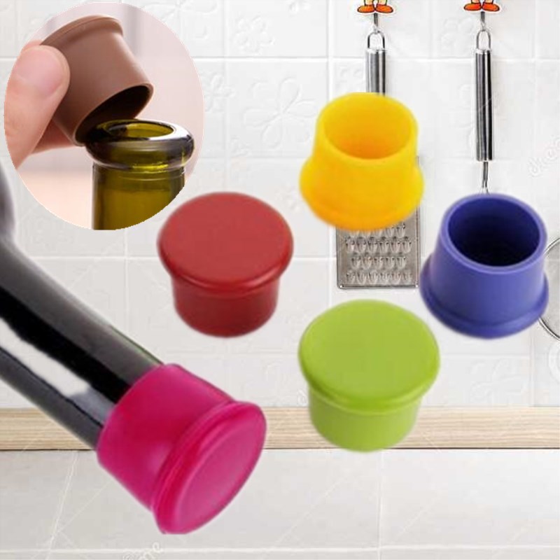 Factory Direct Sales Edible Silicon Wine Bottle Stopper Fresh-Keeping Bottle Cap Sealed Seasoning Bottle Stopper Can Be Printed Logo