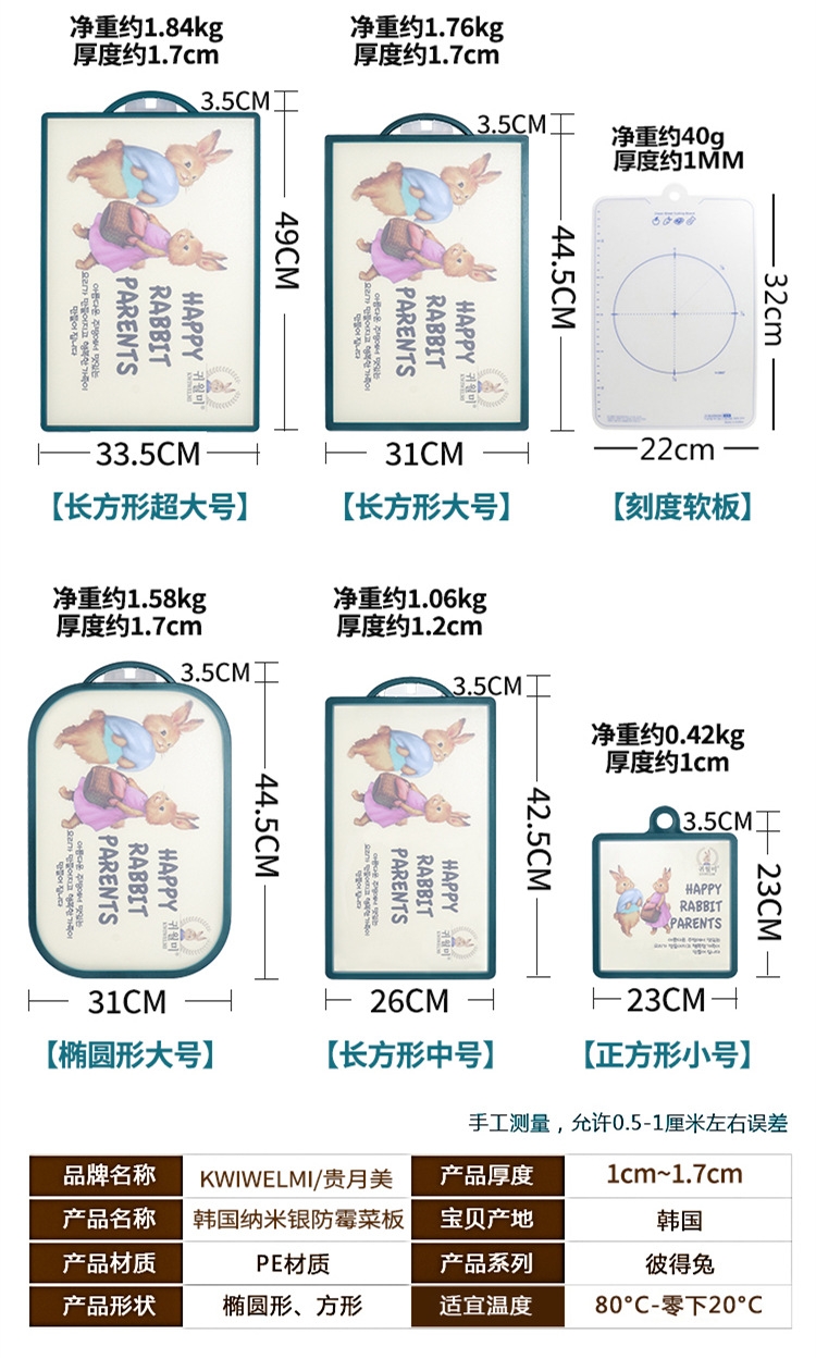 Board Classification PE Chopping Board Kitchen Supplies Auxiliary Food MildewProof Chopping Board Chopping Board Board Classification PE Chopping Board Kitchen Supplies Auxiliary Food MildewProof Chopping Board Chopping Board
