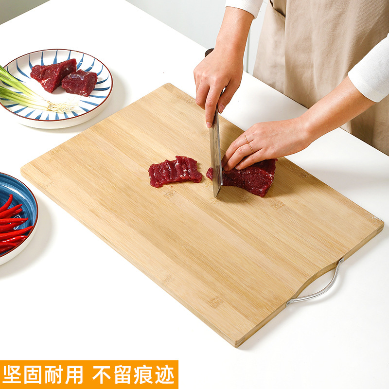 Board Kitchen Bamboo Cutting Board Chopping Board Thickened MultiFunction MildewProof Fruit Chopping Board Whole