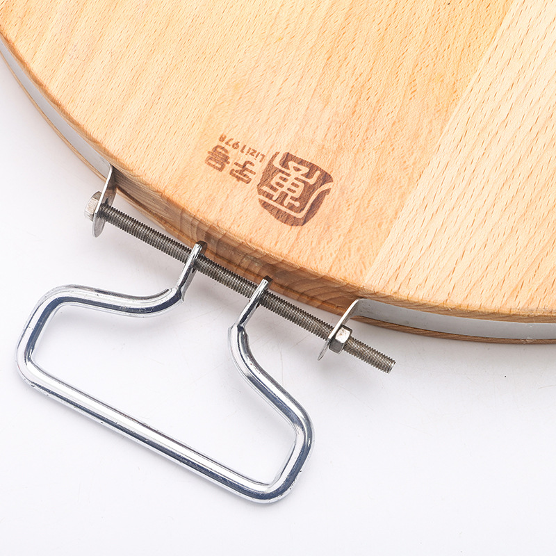 Cutting Board NonSlip Thick Chopping Board Solid Wood Cutting Board Stainless Steel Bezel Building Blocks Cutting Board