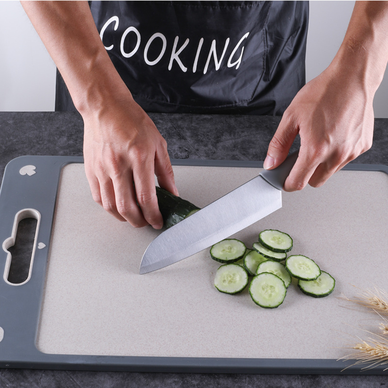 MildewProof Household DoubleSided Plastic Cutting Board Thick Wheat Straw Cutting Board Kitchen Chopping Board