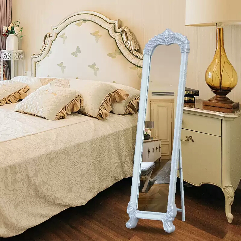 Mirror Full Body Large Dressing Mirror European Floor Mirror Simple Korean Style Princess Mirror Shopping Mall Clothing Store Mobile Full-Length Mirror