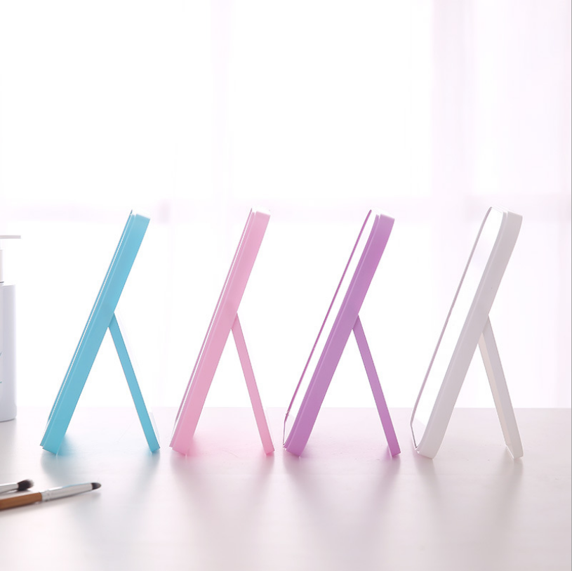 Desktop Makeup Mirror Dressing Mirror with Foldable Desktop Princess Mirror Rectangular Mirror Simple Mirror