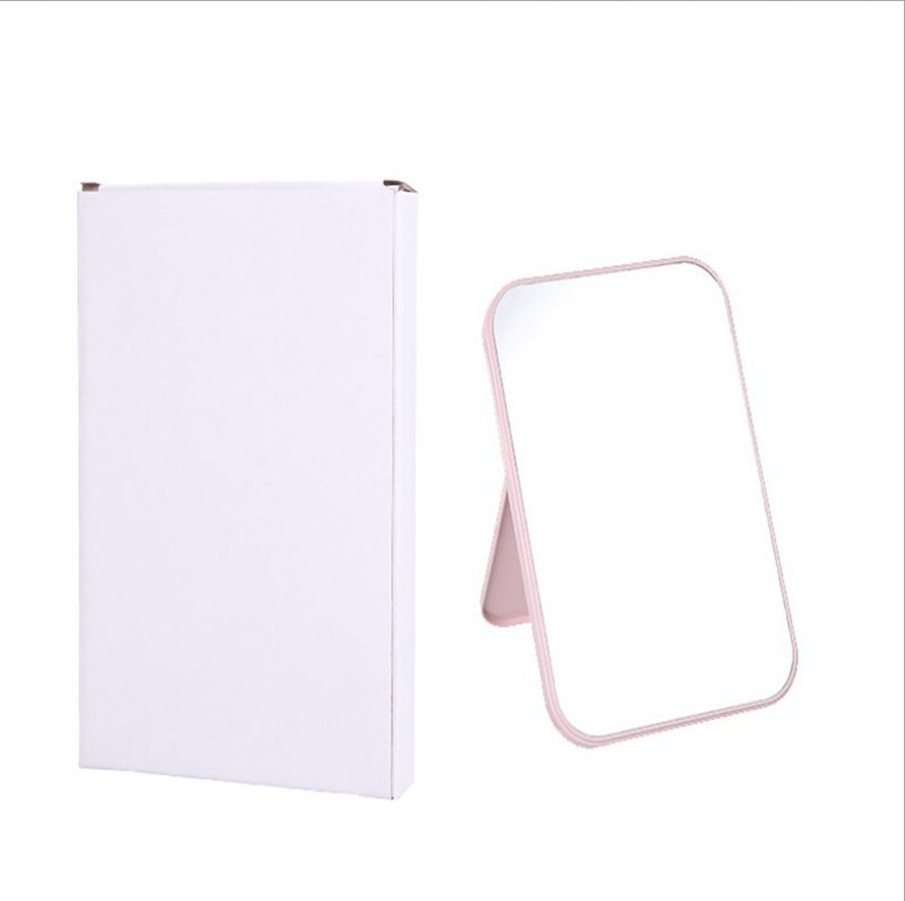 Desktop Makeup Mirror Dressing Mirror with Foldable Desktop Princess Mirror Rectangular Mirror Simple Mirror