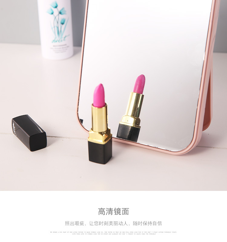 Desktop Makeup Mirror Dressing Mirror with Foldable Desktop Princess Mirror Rectangular Mirror Simple Mirror