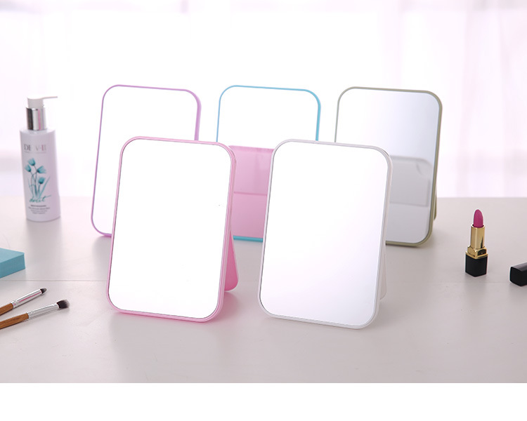 Desktop Makeup Mirror Dressing Mirror with Foldable Desktop Princess Mirror Rectangular Mirror Simple Mirror