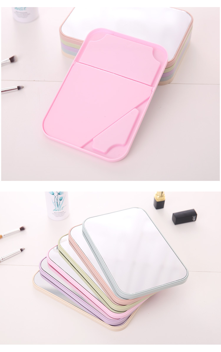 Desktop Makeup Mirror Dressing Mirror with Foldable Desktop Princess Mirror Rectangular Mirror Simple Mirror