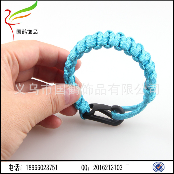 Multifunctional hand rope key buckle outdoor life saving seven core umbrella rope woven Bracelet