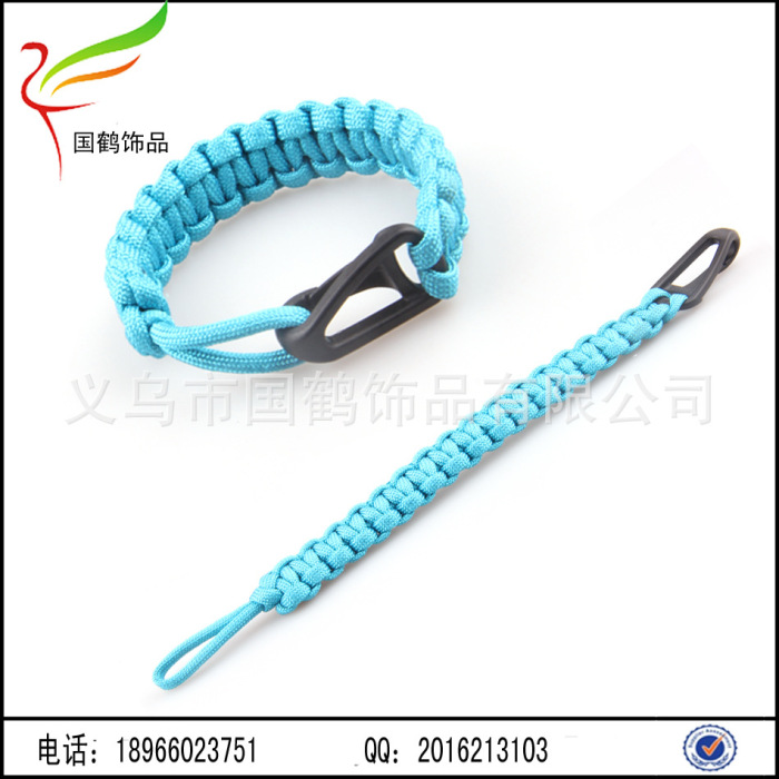 Multifunctional hand rope key buckle outdoor life saving seven core umbrella rope woven Bracelet