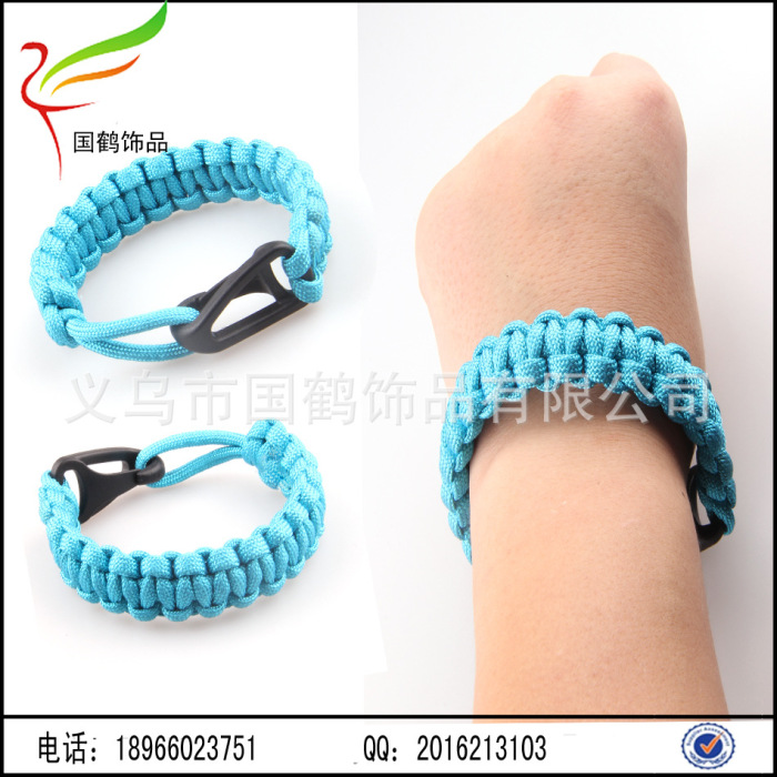 Multifunctional hand rope key buckle outdoor life saving seven core umbrella rope woven Bracelet