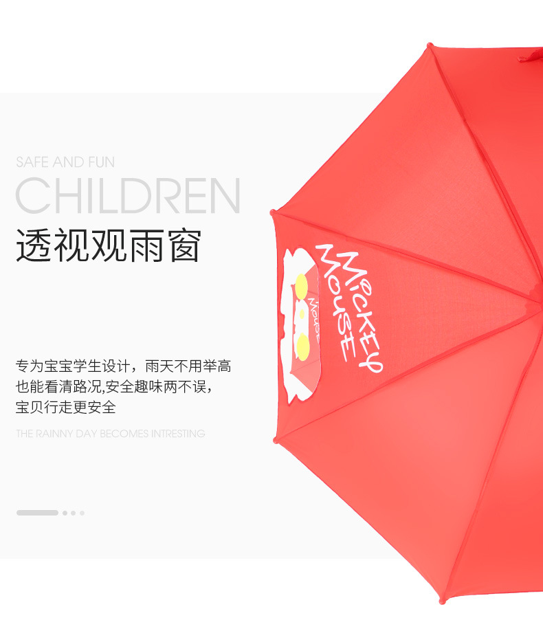 Ear Umbrella transparent Window little Children's Eye Umbrella Manual Minnie Mickey Umbrella baby Umbrella 25 years old