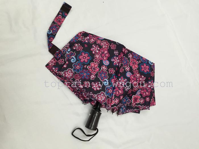 New Twelve Colors Mixed Dress Exotic Personality Three Fold Semi-automatic Umbrella New Twelve Colors Mixed Dress Exotic Personality Three Fold Semi-automatic Umbrella
