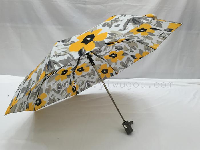 New Twelve Colors Mixed Dress Exotic Personality Three Fold Semi-automatic Umbrella New Twelve Colors Mixed Dress Exotic Personality Three Fold Semi-automatic Umbrella