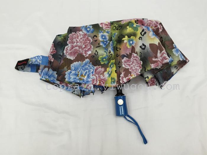 New Twelve Colors Mixed Dress Exotic Personality Three Fold Semi-automatic Umbrella New Twelve Colors Mixed Dress Exotic Personality Three Fold Semi-automatic Umbrella