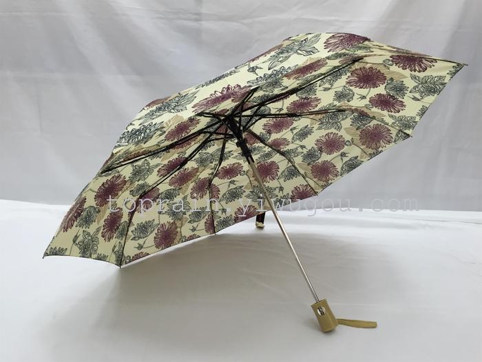 New Twelve Colors Mixed Dress Exotic Personality Three Fold Semi-automatic Umbrella New Twelve Colors Mixed Dress Exotic Personality Three Fold Semi-automatic Umbrella