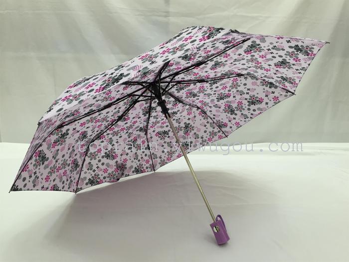 New Twelve Colors Mixed Dress Exotic Personality Three Fold Semi-automatic Umbrella New Twelve Colors Mixed Dress Exotic Personality Three Fold Semi-automatic Umbrella