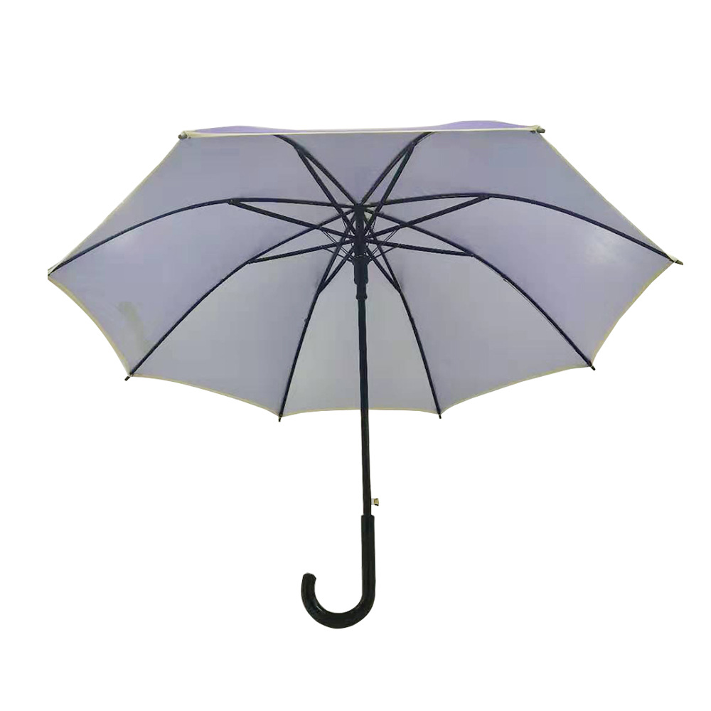 The manufacturer directly provides 8K double-stock solids-color umbrella with silver glue to prevent ULTRAVIOLET ray and vertical umbrella with customized LOGO printing for business