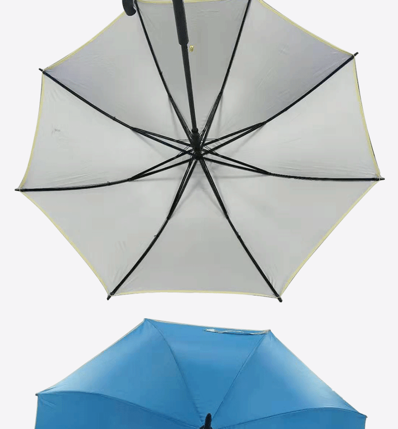 The manufacturer directly provides 8K double-stock solids-color umbrella with silver glue to prevent ULTRAVIOLET ray and vertical umbrella with customized LOGO printing for business