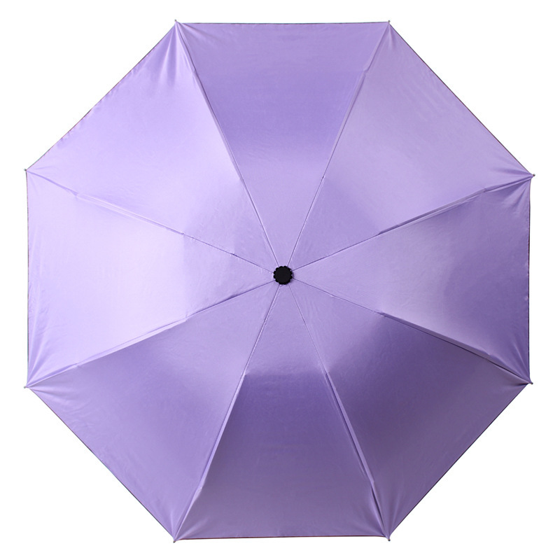 The Web celebrity water Bloom umbrella female Triple fold clear umbrella is portable to the vinyl sun protection and UV 