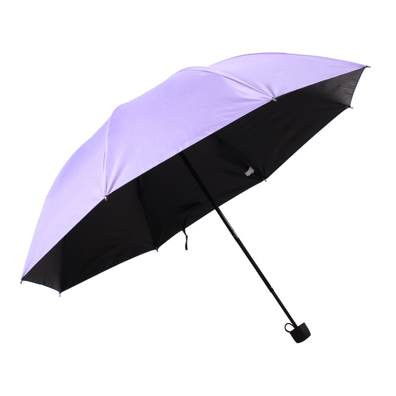 The Web celebrity water Bloom umbrella female Triple fold clear umbrella is portable to the vinyl sun protection and UV 