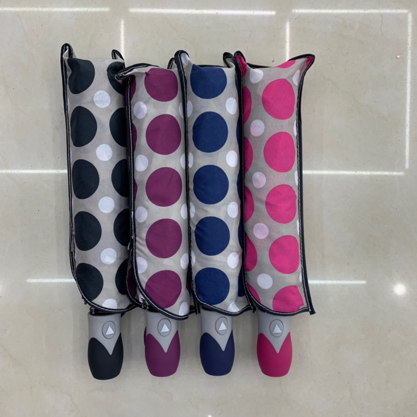 Three-Fold Semi-automatic Heat Transfer Printing NC Fabric Large round Point Flower Umbrella Sunny Umbrella Ladies Umbrella Folding Umbrella Three-Fold Semi-automatic Heat Transfer Printing NC Fabric Large round Point Flower Umbrella Sunny Umbrella Ladies Umbrella Folding Umbrella