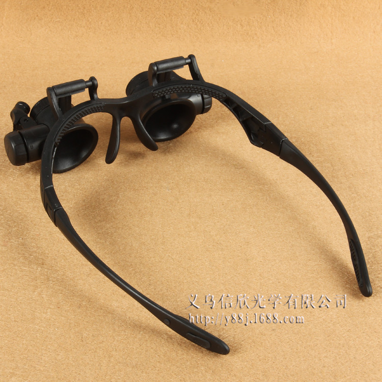Glasses type eyes with LED lamp jewelry magnifier antique clock repair 4 sets of lenses 9892G