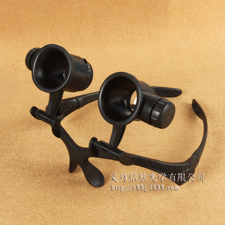 Glasses type eyes with LED lamp jewelry magnifier antique clock repair 4 sets of lenses 9892G