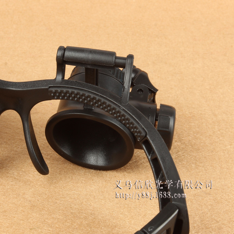 Glasses type eyes with LED lamp jewelry magnifier antique clock repair 4 sets of lenses 9892G