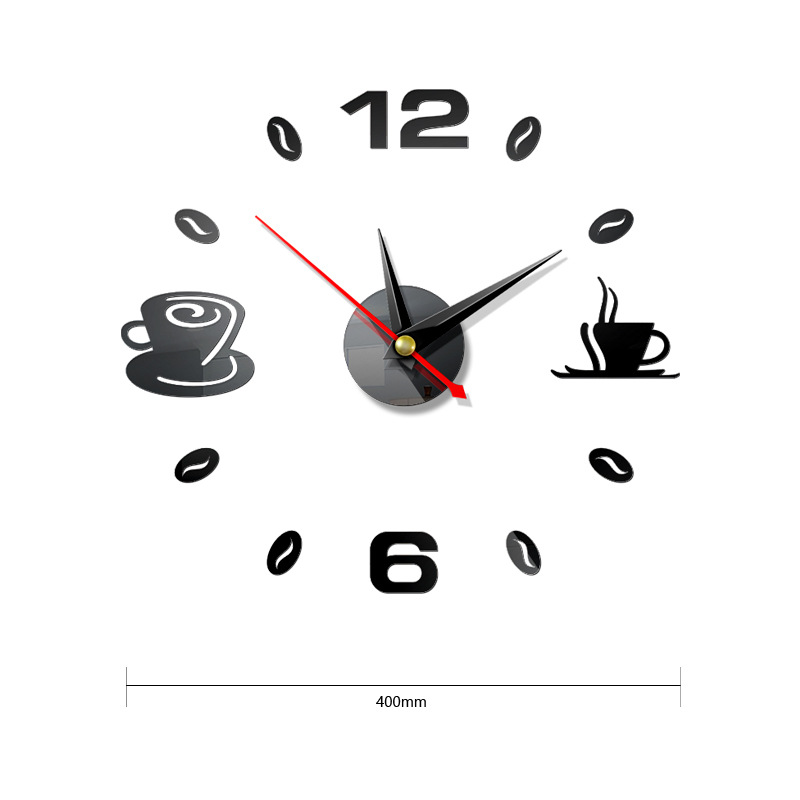 Fashion Hanging Clock Acrylic Mirror Sticker Home Diy3d Threedimensional Decorative Square Digital Clock Jcy69