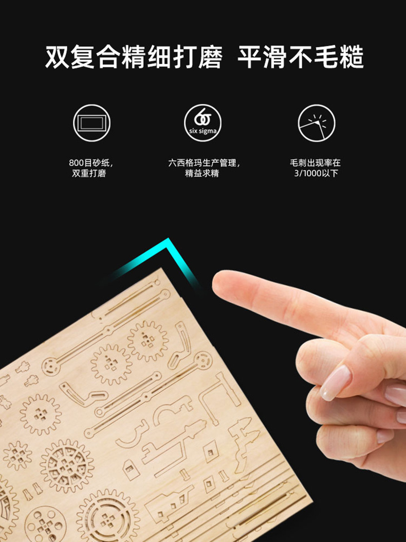Robotime Wooden Wall Clock Calendar DIY Assembled Toy 3D Puzzle Simple Home Decoration Bedside Decoration Wall Clock