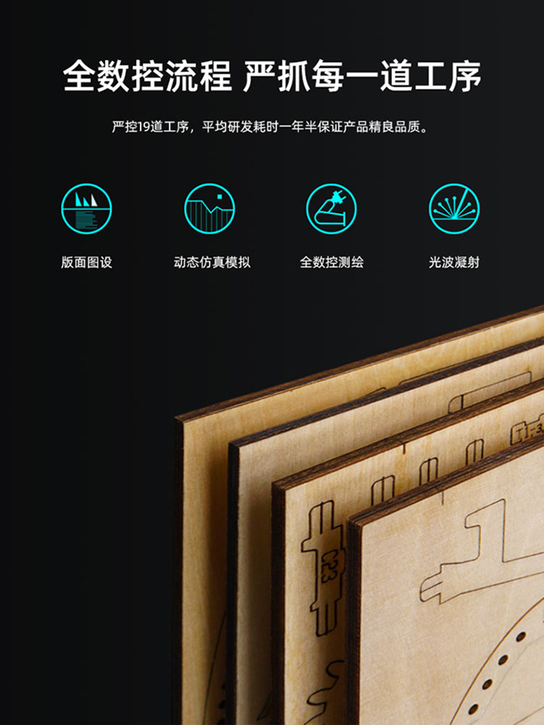 Robotime Wooden Wall Clock Calendar DIY Assembled Toy 3D Puzzle Simple Home Decoration Bedside Decoration Wall Clock