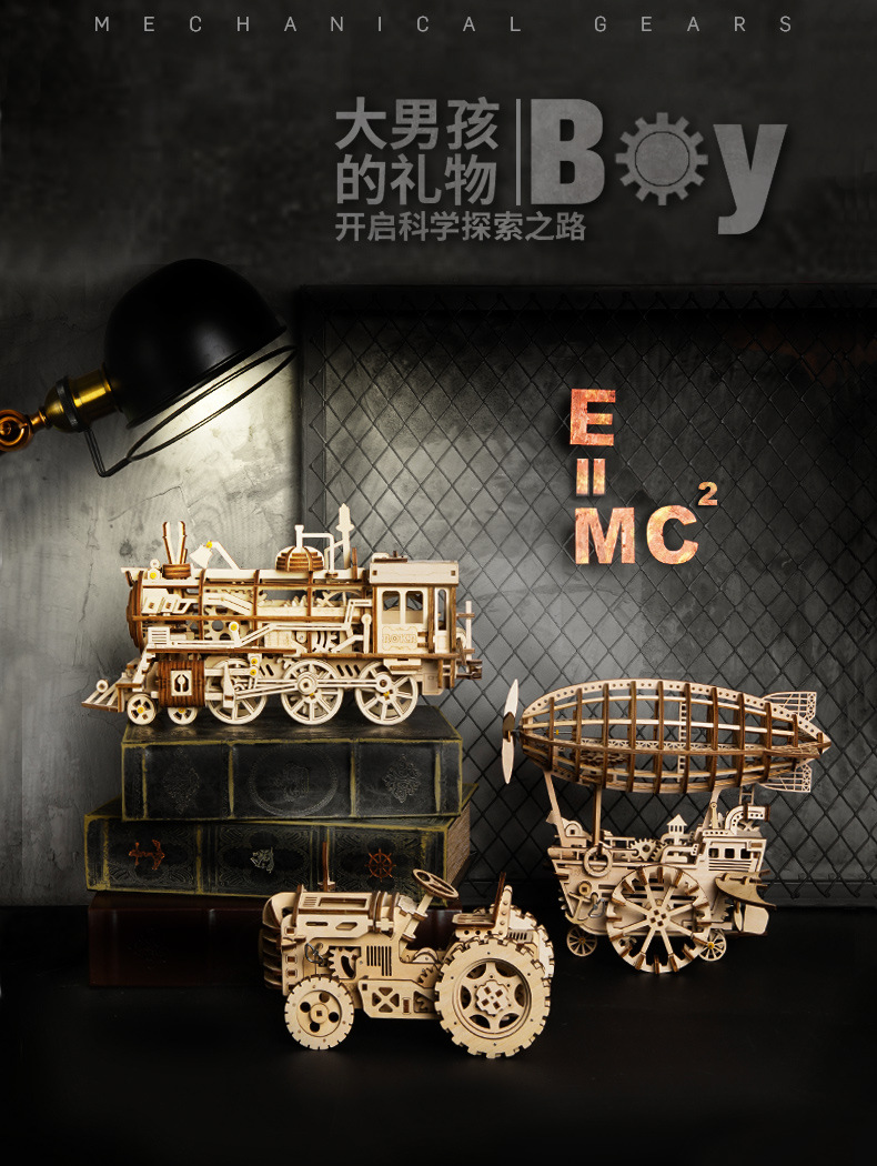 Robotime Wooden Wall Clock Calendar DIY Assembled Toy 3D Puzzle Simple Home Decoration Bedside Decoration Wall Clock
