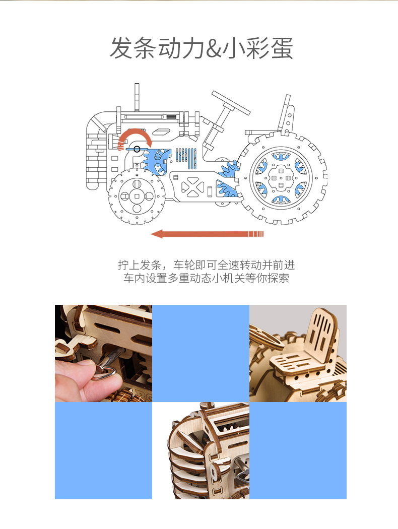 Robotime Wooden Wall Clock Calendar DIY Assembled Toy 3D Puzzle Simple Home Decoration Bedside Decoration Wall Clock