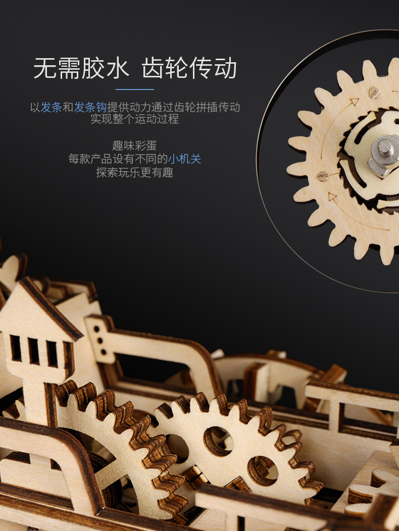 Robotime Wooden Wall Clock Calendar DIY Assembled Toy 3D Puzzle Simple Home Decoration Bedside Decoration Wall Clock