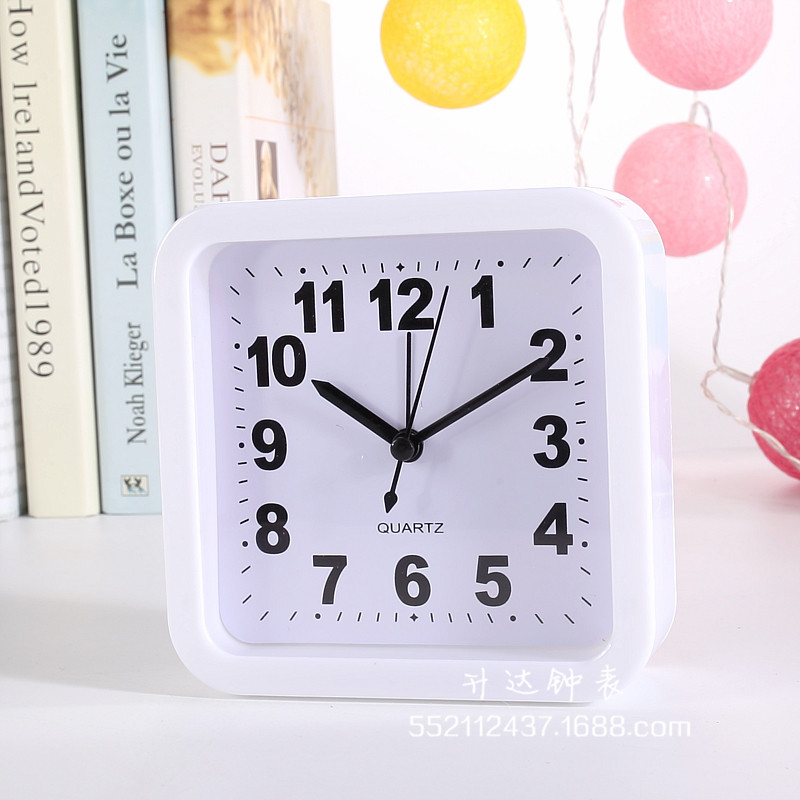 Factory Wholesale Square Candy Color Clock Fashion Personality and Creativity Alarm Clock Home Daily Necessities Student Gifts