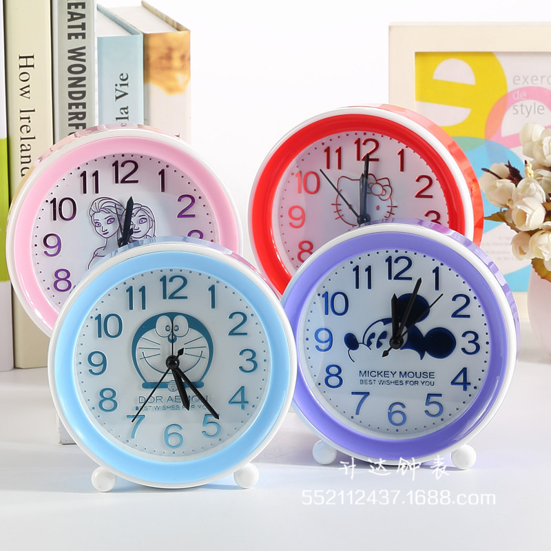 Factory Wholesale Square Candy Color Clock Fashion Personality and Creativity Alarm Clock Home Daily Necessities Student Gifts