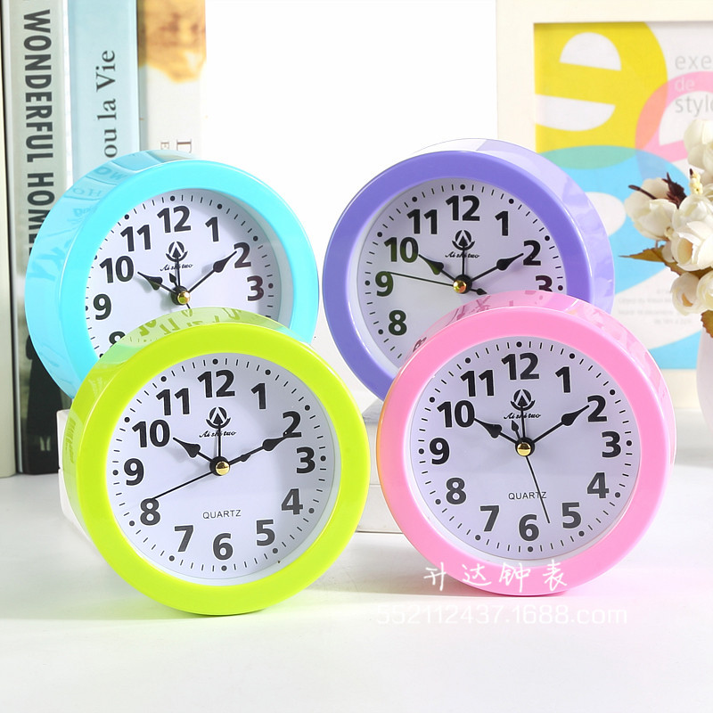 Factory Wholesale Square Candy Color Clock Fashion Personality and Creativity Alarm Clock Home Daily Necessities Student Gifts