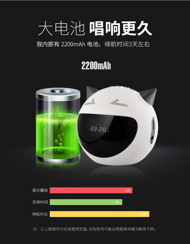 Alarm Clock Bluetooth Speaker Cartoon Couple Card Karaoke Microphone Hog Call Mini Speaker Sound Little Devil M8