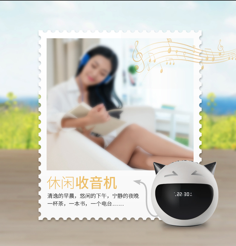 Alarm Clock Bluetooth Speaker Cartoon Couple Card Karaoke Microphone Hog Call Mini Speaker Sound Little Devil M8